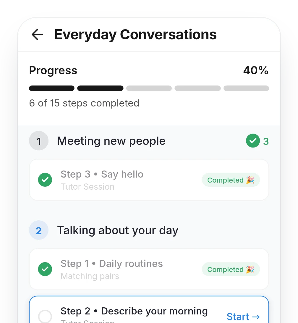 A guided course in the Talkio app